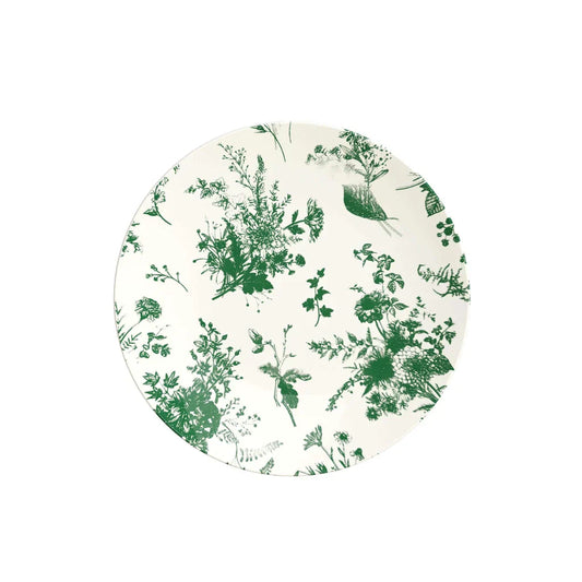 8 In. Verdure Design Plastic Plates | 120 Count