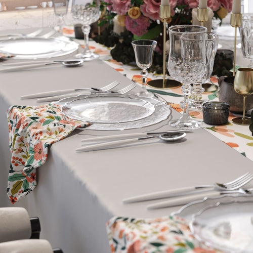 Clear/Silver Petal Plates - Combo Pack 20/20