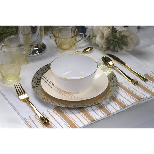 10" Motif Design Plastic Plates (10)