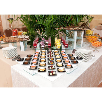 2.75 In. Black Square Miniature Plates - 20 Ct.