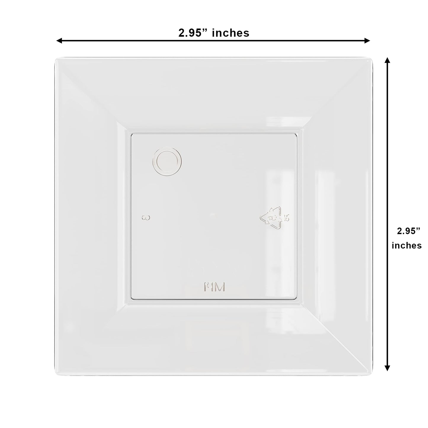 2.75 In. | Clear Square Miniature Plates | 960 Count