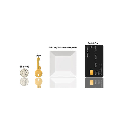2.75 In. White Square Miniature Plates - 20 Ct.