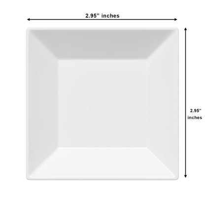 2.75 In. White Square Miniature Plates - 20 Ct.