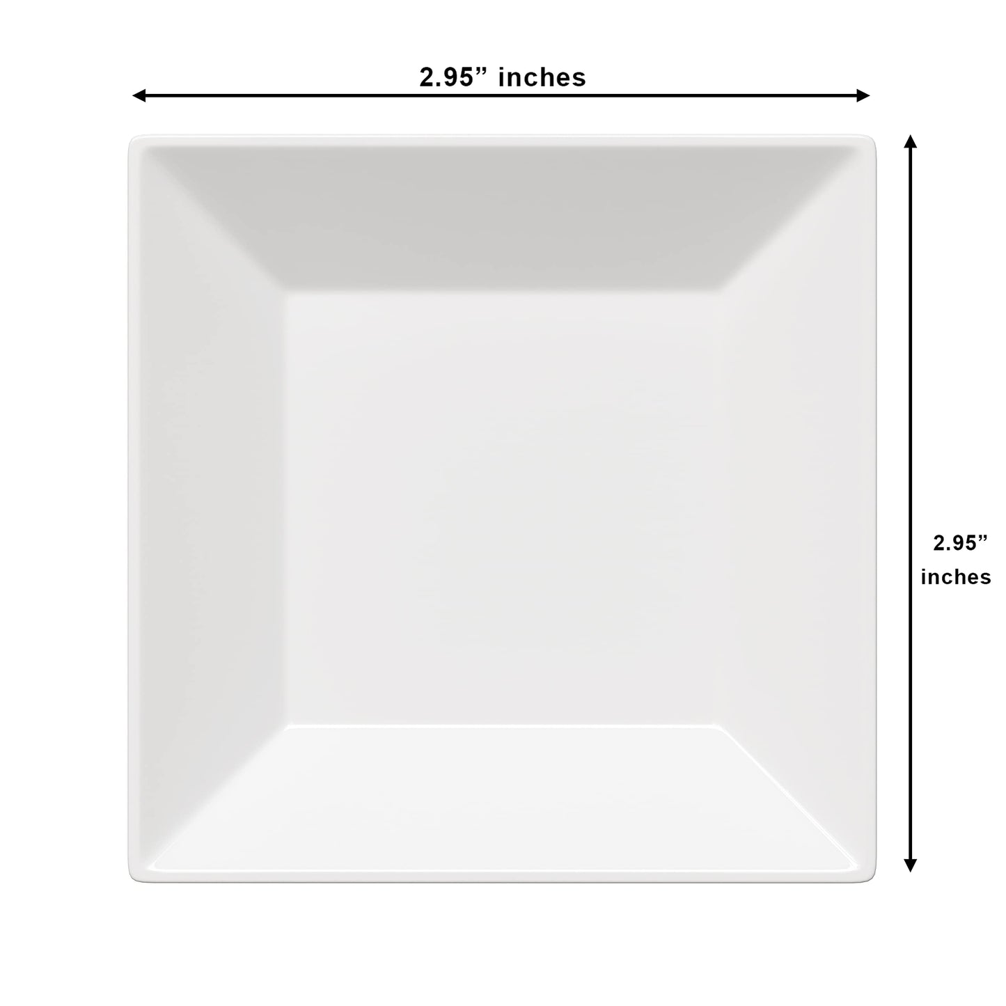 2.75 In. | White Square Miniature Plates | 960 Count