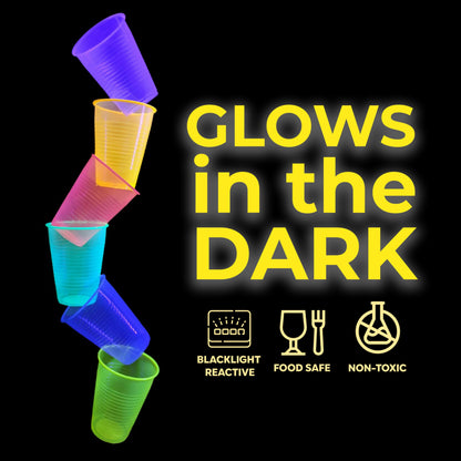 2 Oz. Neon Assorted Color Plastic Cups - 60 Ct.