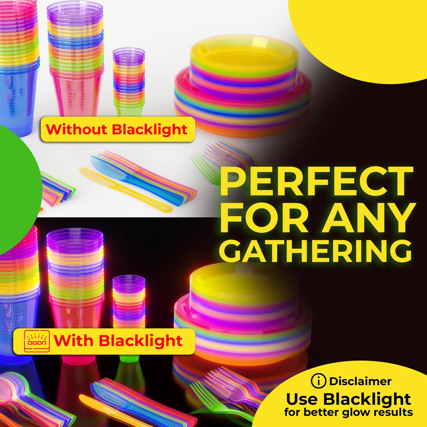 2 Oz. Neon Assorted Color Plastic Cups - 60 Ct.