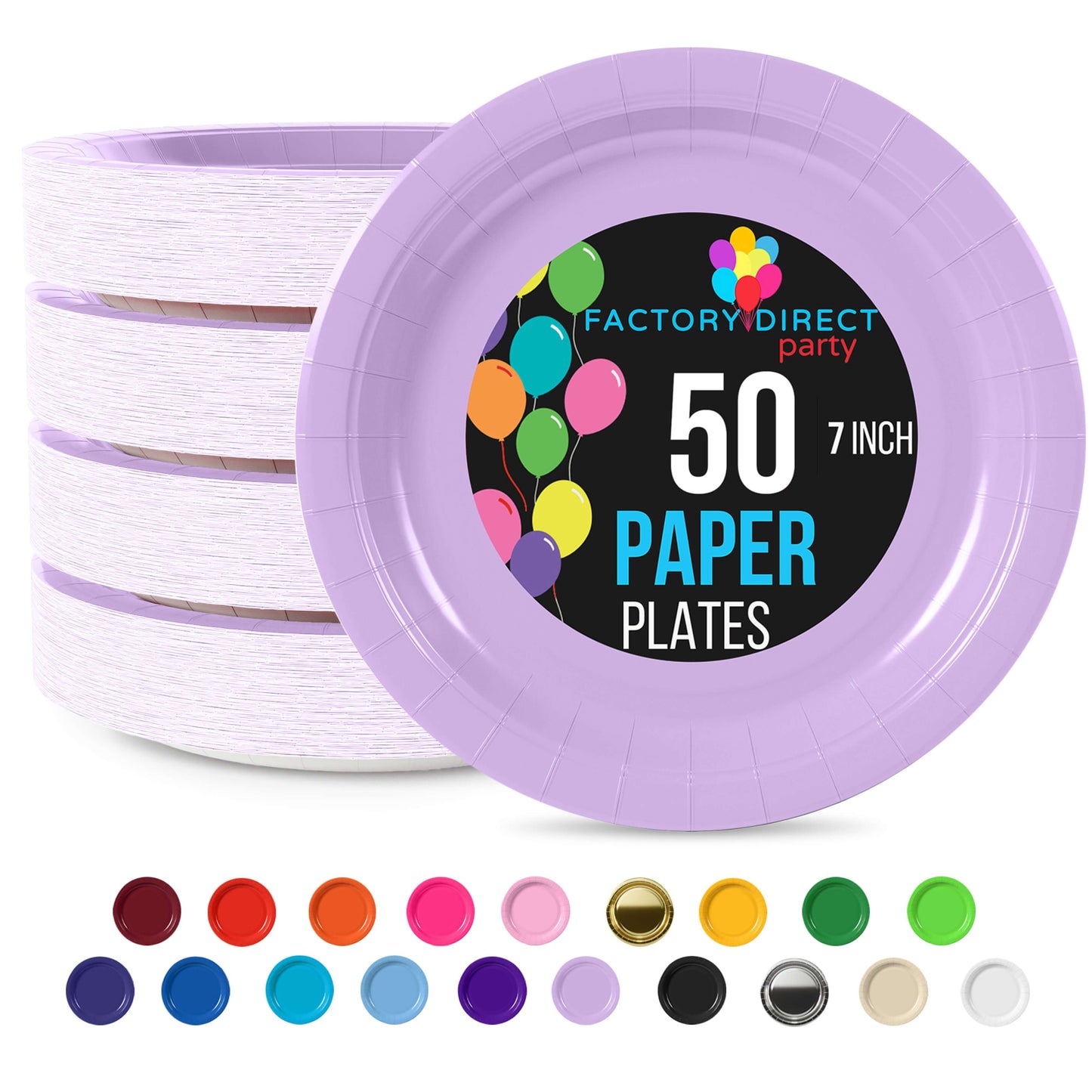 7 In. Lavender Paper Plates | Case of 1000