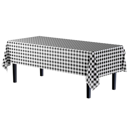 54 In. X 100 Ft. Select A Size Table Cover | Black Gingham
