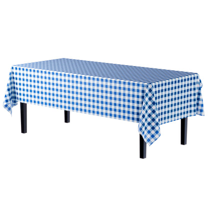 54 In. x 100 Ft. Cut to Size Table Cover  | Blue Gingham | Case of 6