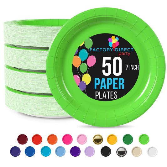 7 In. Lime Paper Plates | Case of 1000