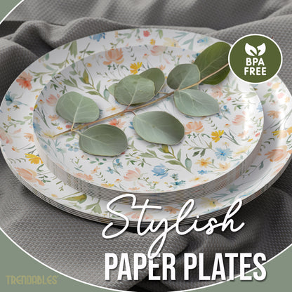 Earthtrends Petite Fleur Design Plates Combo Set 16/16.