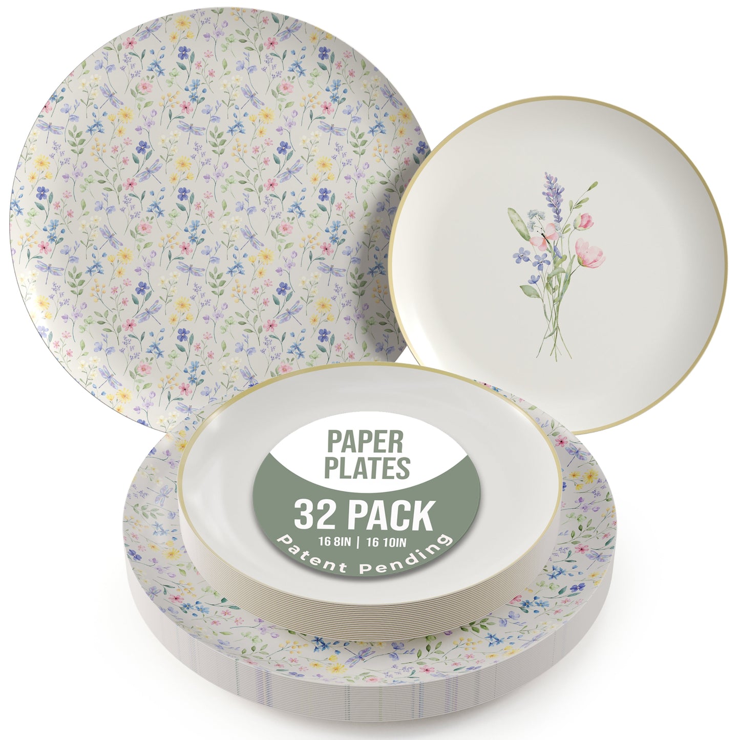 Earthtrends Charm Design Plates Combo Set 16/16.
