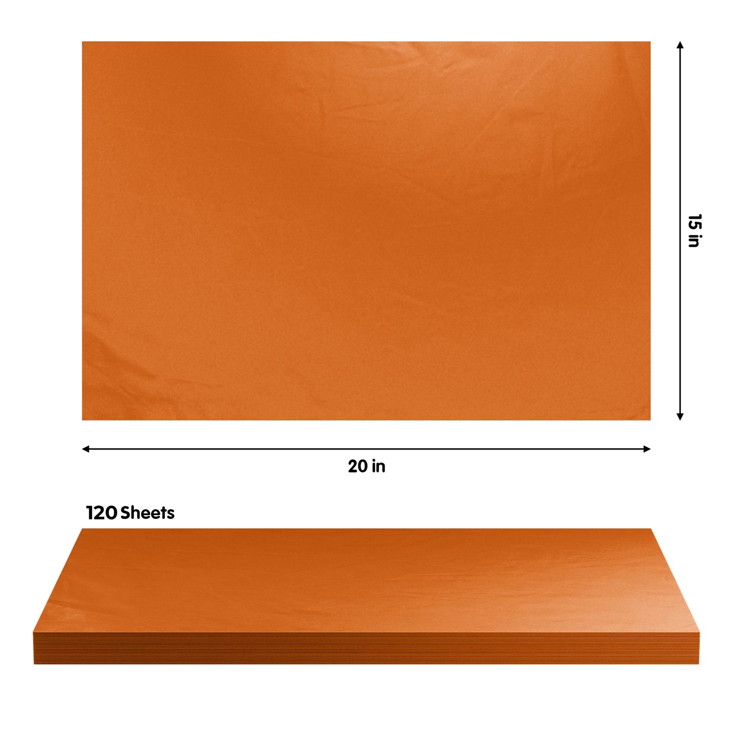 ORANGE TISSUE REAM 15" x 20" - 120 SHEETS