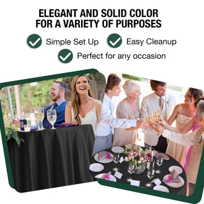 Premium 120" Round Black Table Cover