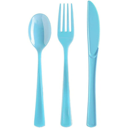 Light Blue Cutlery Combo Pack - 24 Ct.