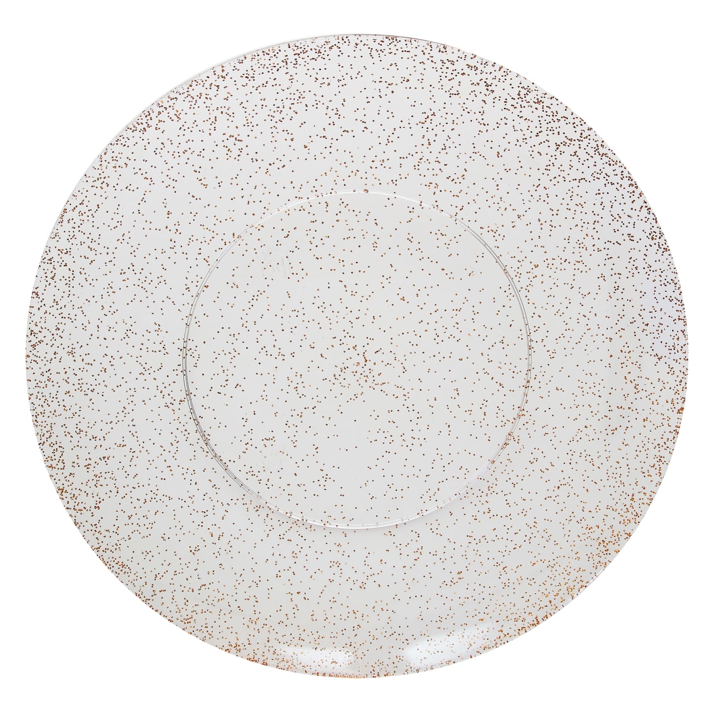 10" Rose Gold Sparkle Design Plastic Plates (10)