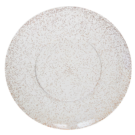 10" Rose Gold Sparkle Design Plastic Plates (10)