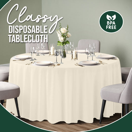 Premium 120" Round Navy Table Cover