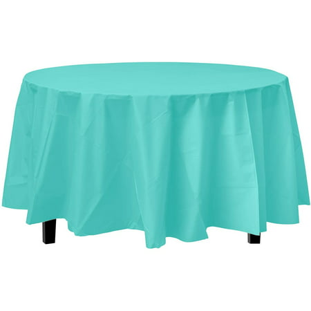 Premium Round Aqua Blue Table Cover