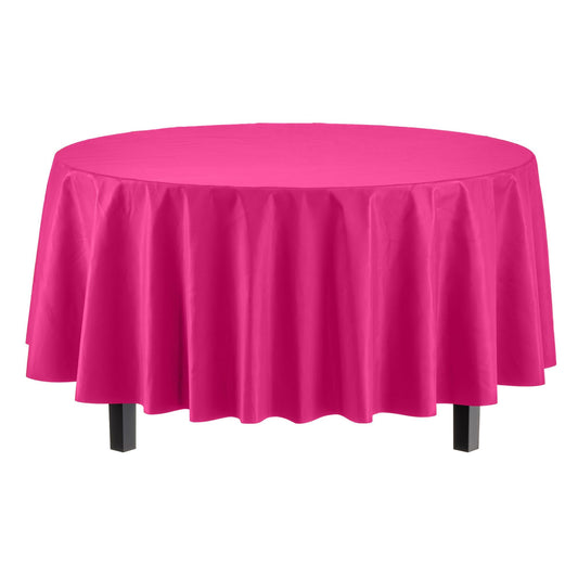 Premium Round Cerise Table Cover
