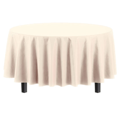Premium Round Ivory Table Cover
