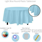 Premium Round Light Blue Table Cover