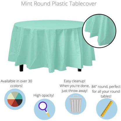 Premium Round Mint Table Cover
