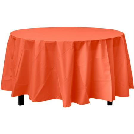 Premium Round Orange Table Cover