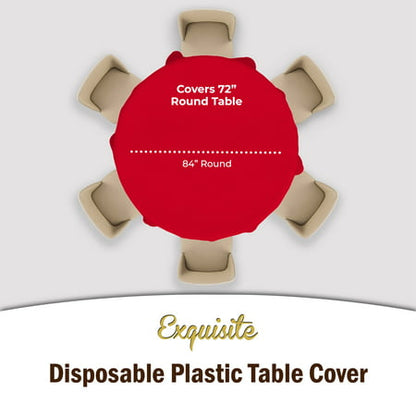 Premium Round Red Table Cover