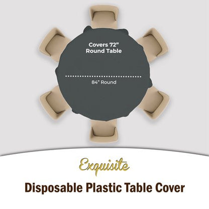 Premium Round Silver Table Cover