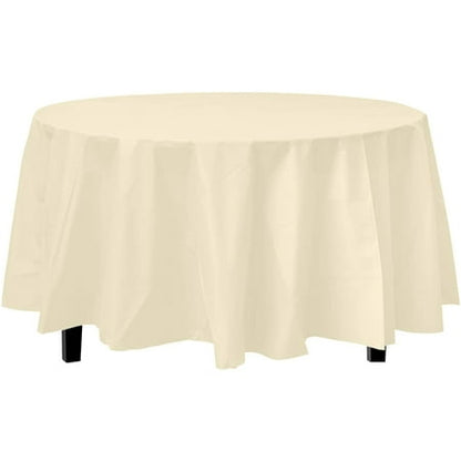 Premium Round Light Yellow Table Cover