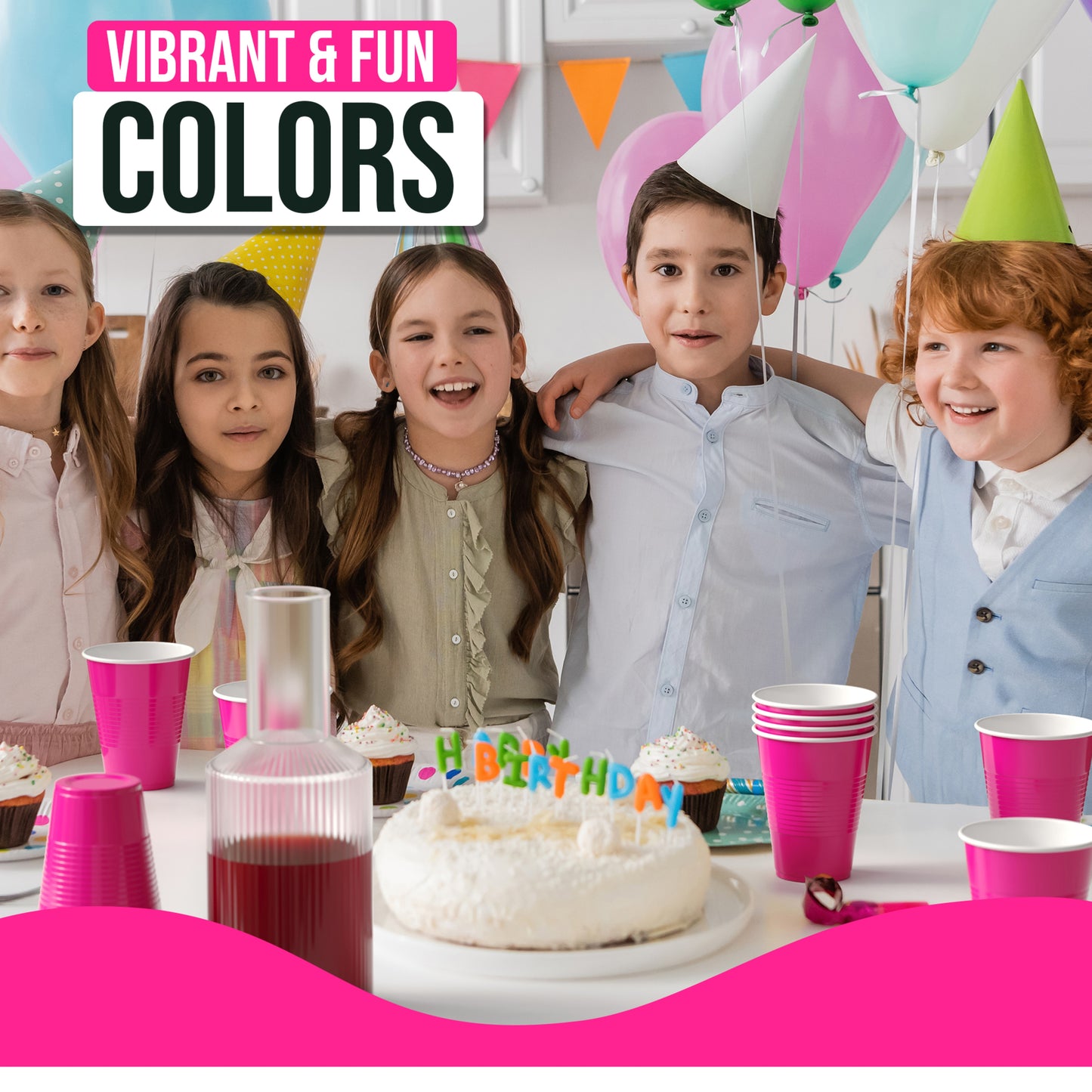 18 Oz. Cerise Plastic Cups - 50 Ct.