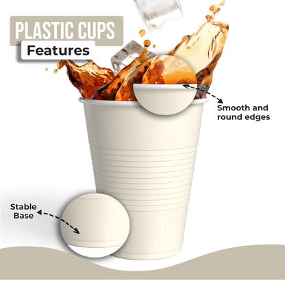 18 Oz. Ivory Plastic Cups - 50 Ct.
