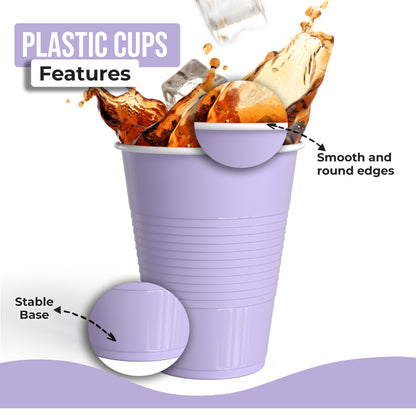 18 Oz. Lavender Plastic Cups - 50 Ct.