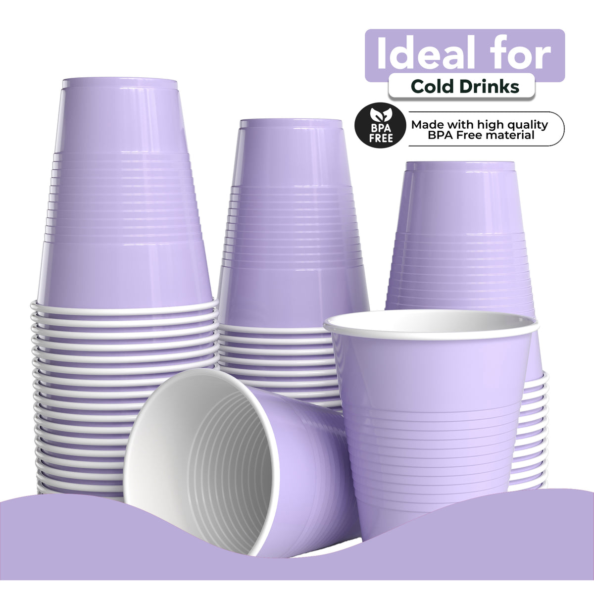 18 Oz. Lavender Plastic Cups - 50 Ct.