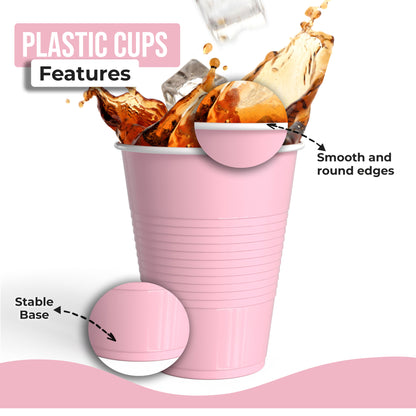 18 Oz. Pink Plastic Cups - 50 Ct.