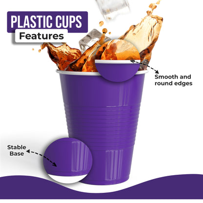 18 Oz. Purple Plastic Cups - 50 Ct.