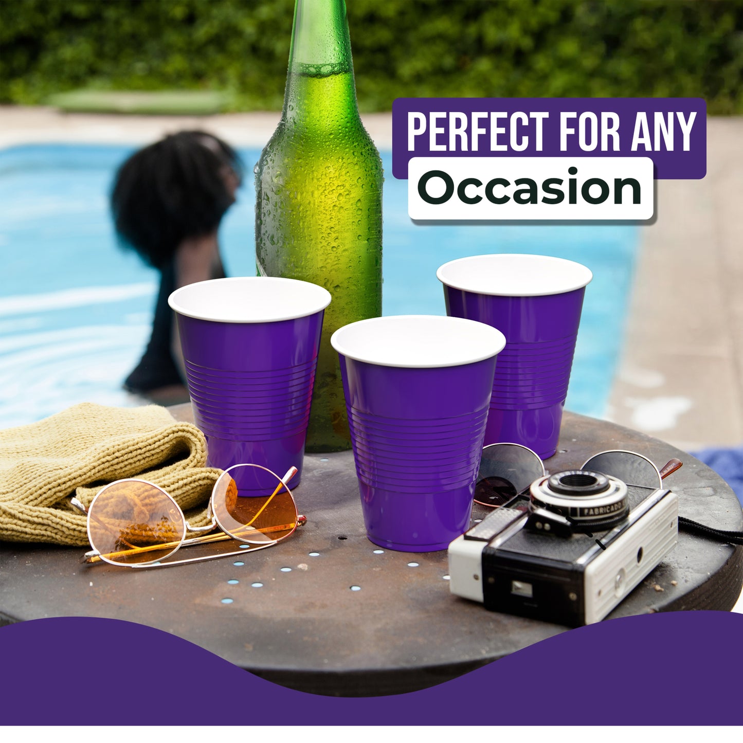 18 Oz. Purple Plastic Cups - 50 Ct.