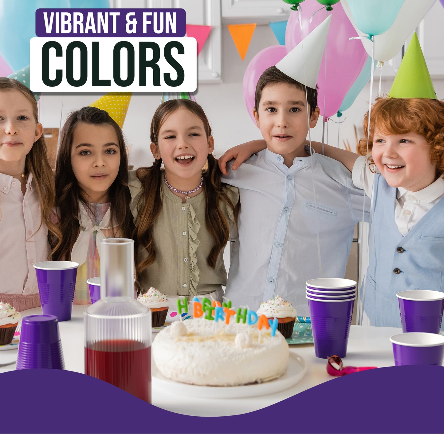 18 Oz. Purple Plastic Cups - 50 Ct.