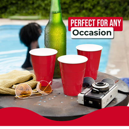 18 Oz. Red Plastic Cups - 50 Ct.