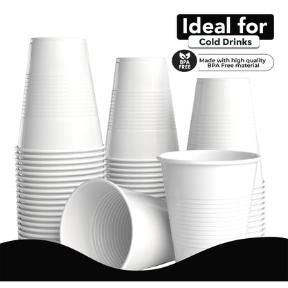18 Oz. White Plastic Cups - 50 Ct.
