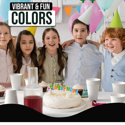 18 Oz. White Plastic Cups - 50 Ct.