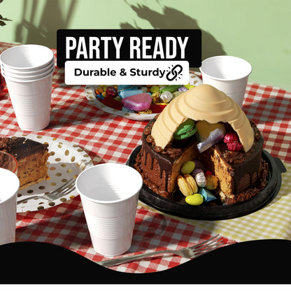18 Oz. White Plastic Cups - 50 Ct.