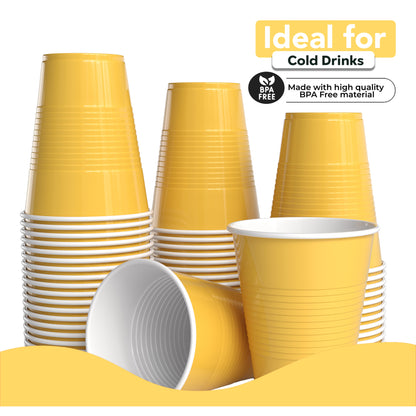 18 Oz. Yellow Plastic Cups - 50 Ct.