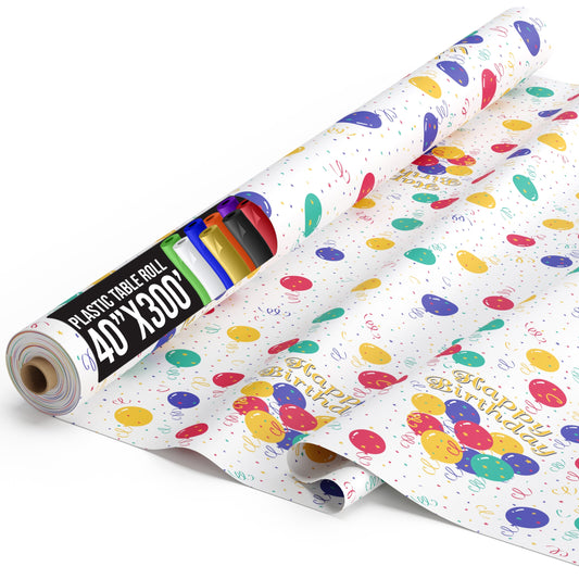 40 In. x 300 Ft. Premium Balloon Print Table Roll | Case of 4