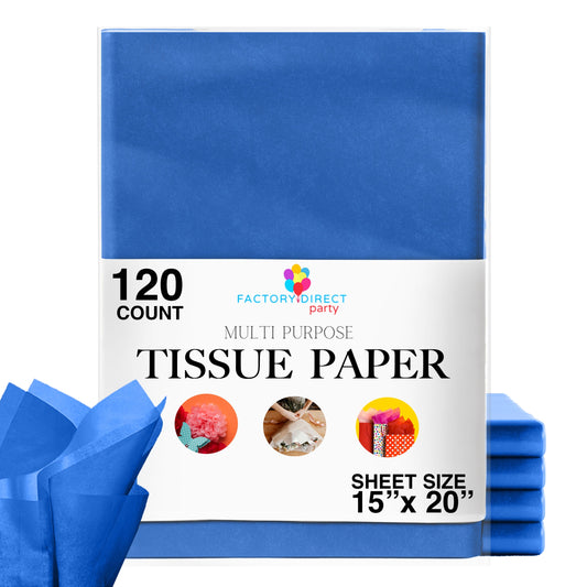 Dark Blue Tissue Paper 15"" x 20"" | 120 Sheets