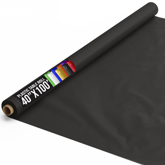 40 In. x 100 Ft. Black Table Roll | Case of 6