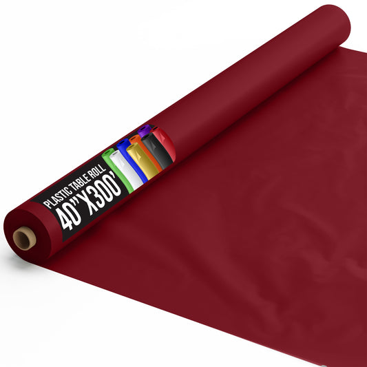 40 In. x 300 Ft. Premium Burgundy Table Roll | Case of 4