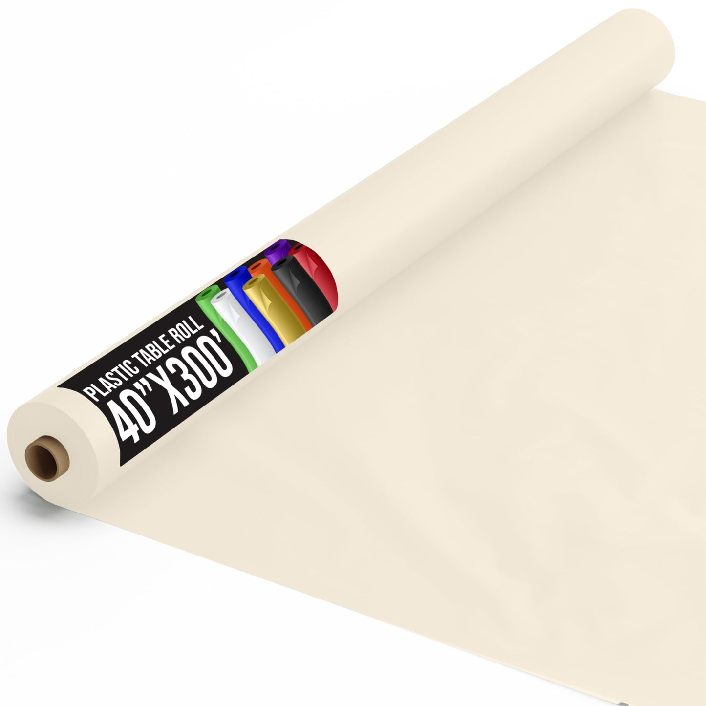 40 In. x 300 Ft. Premium Ivory Table Roll | Case of 4