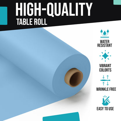 40 In. x 300 Ft. Premium Light Blue Table Roll | Case of 4